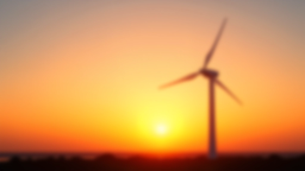 Windkraftanlage im Sonnenuntergang