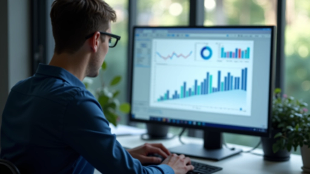 Person arbeitet mit Energiedaten am Computer