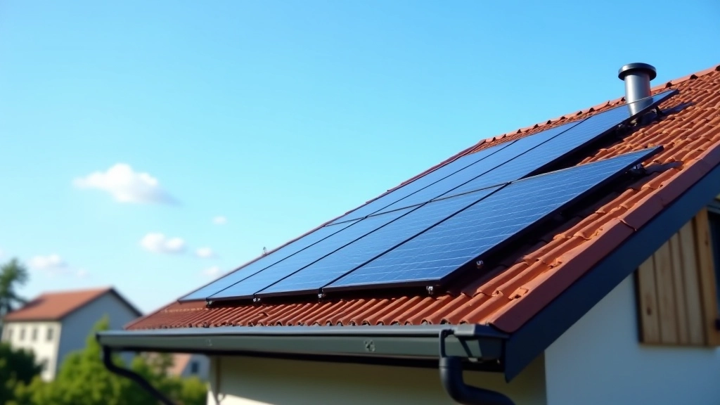 Solarpanels auf einem Dach